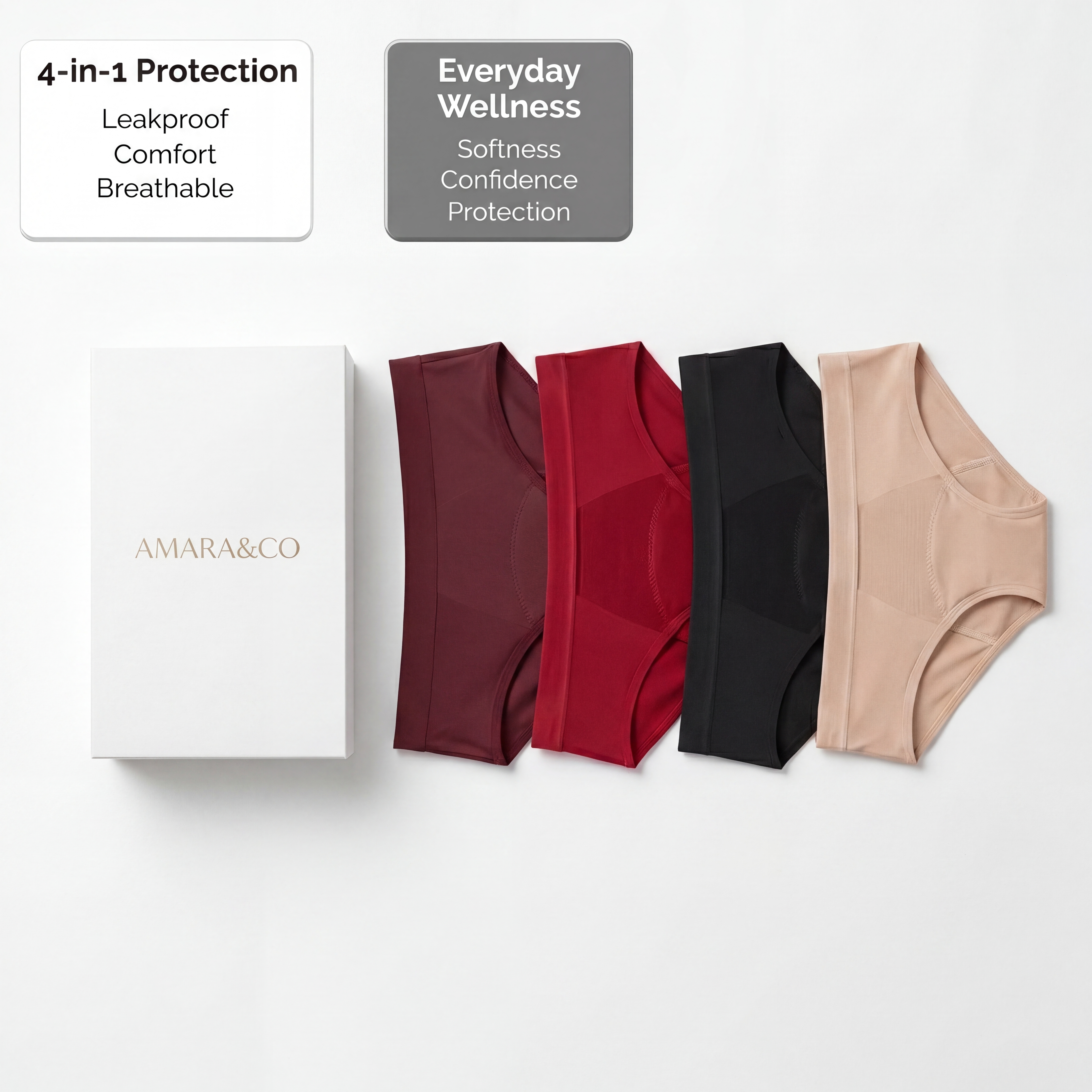 4-Pack Leakproof Menopause Underwear